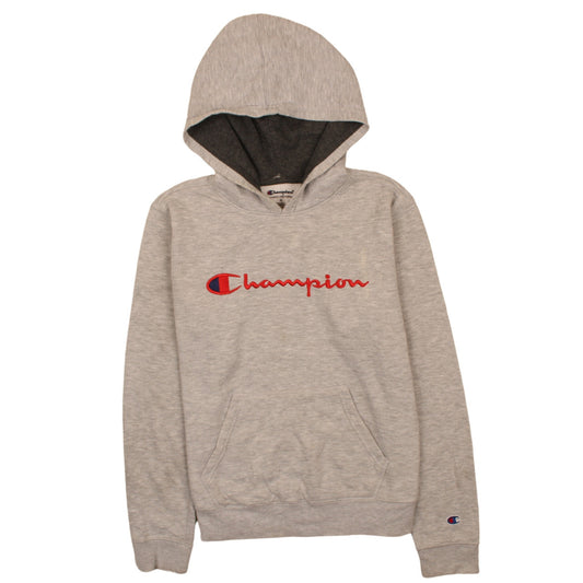 Champion Men's Grey XL Pullover Hoodie Embroidered Logo Sports Style