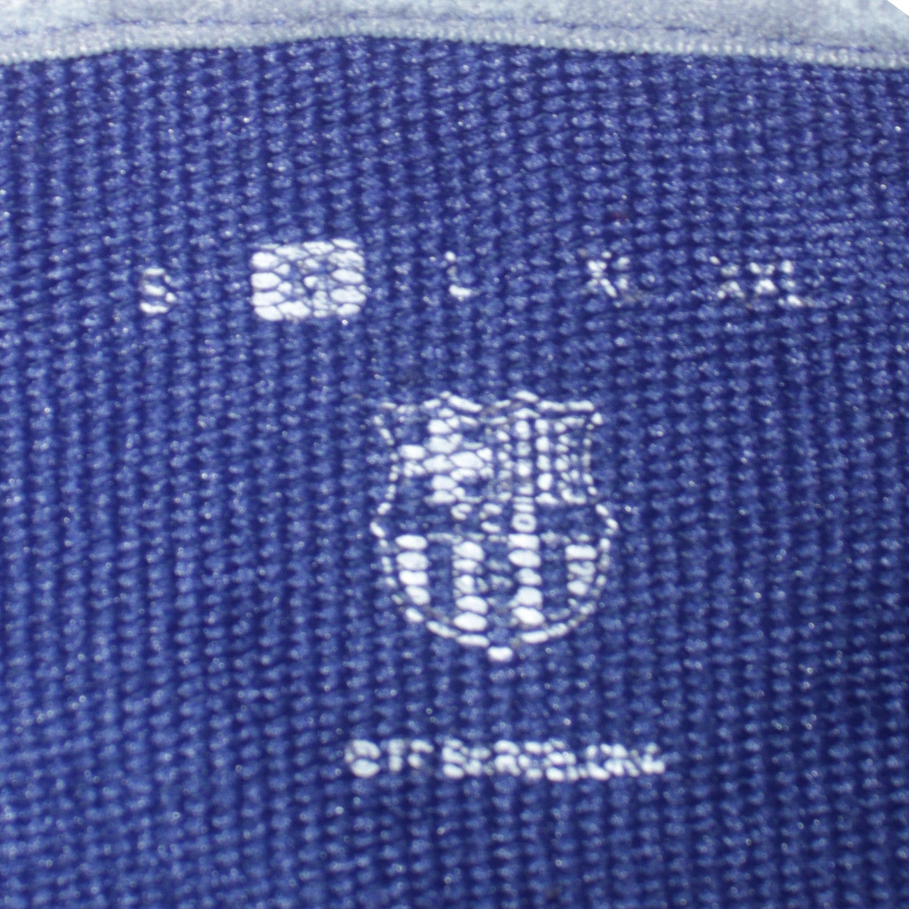 FC Barcelona Men's Blue XL Full Zip Hoodie with Logo
