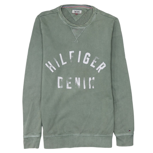 Tommy Hilfiger Men’s Green Logo Pullover Sweatshirt Size S
