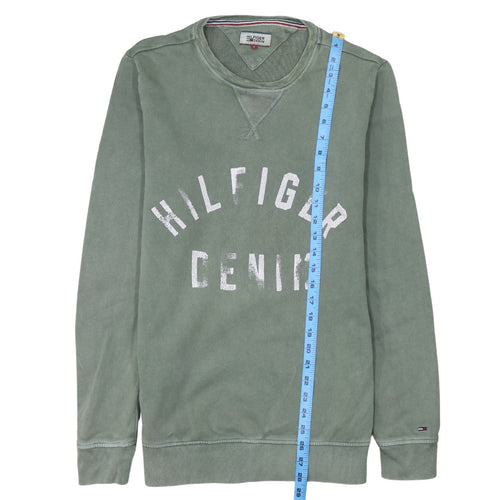 Tommy Hilfiger Men’s Green Logo Pullover Sweatshirt Size S