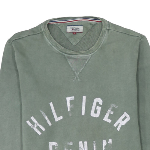 Tommy Hilfiger Men’s Green Logo Pullover Sweatshirt Size S