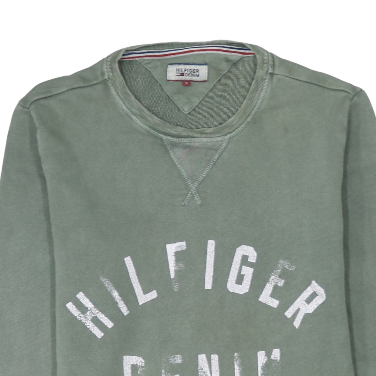 Tommy Hilfiger Men’s Green Logo Pullover Sweatshirt Size S