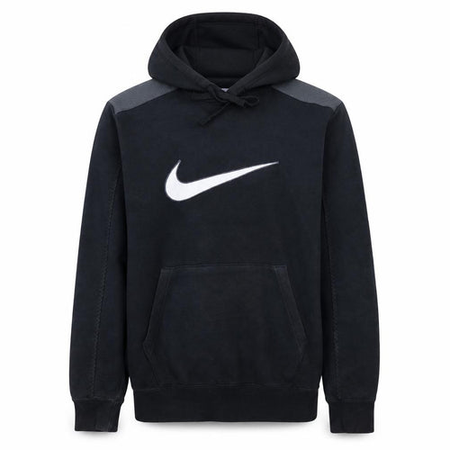Nike Men's Black S Pullover Hoodie with Logo Fleece Sportswear