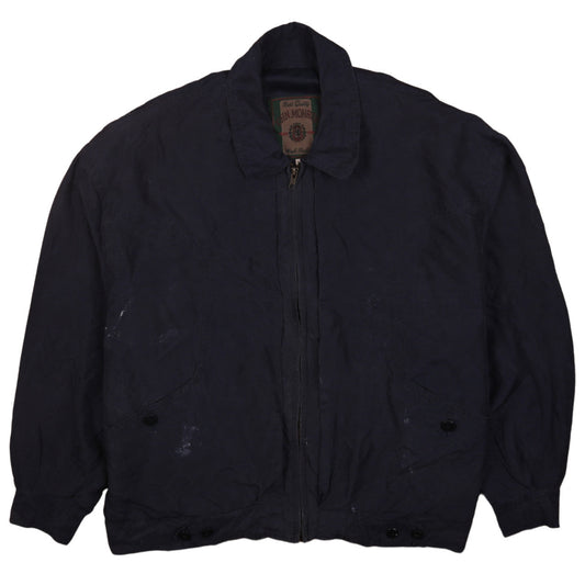 John Monroe Men's Blue Cotton Zip Basic Jacket M
