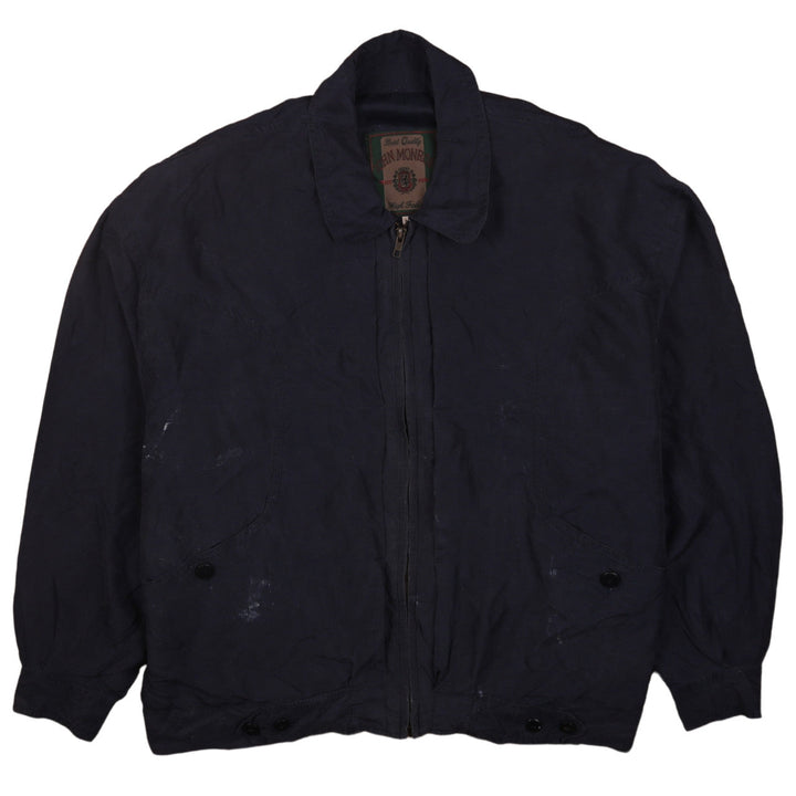 John Monroe Men's Blue Cotton Zip Basic Jacket M