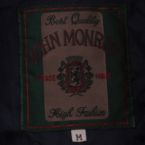 John Monroe Men's Blue Cotton Zip Basic Jacket M