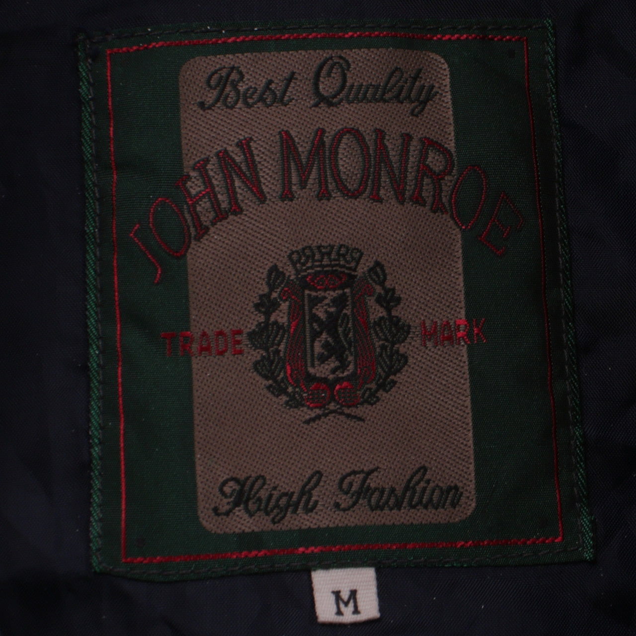 John Monroe Men's Blue Cotton Zip Basic Jacket M