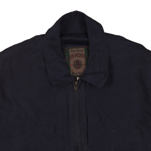 John Monroe Men's Blue Cotton Zip Basic Jacket M