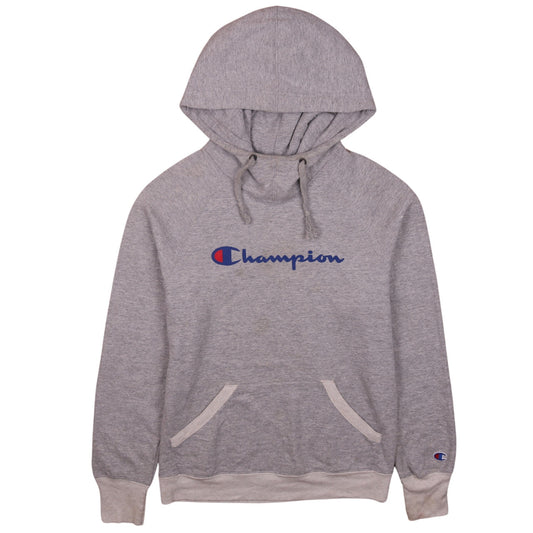 Champion Men's Grey Pullover Hoodie Small Logo Sportswear