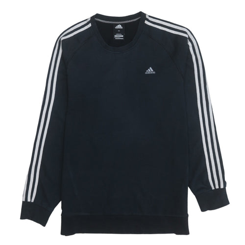 Adidas Mens Black Climalite Crew Neck Pullover Sweatshirt L