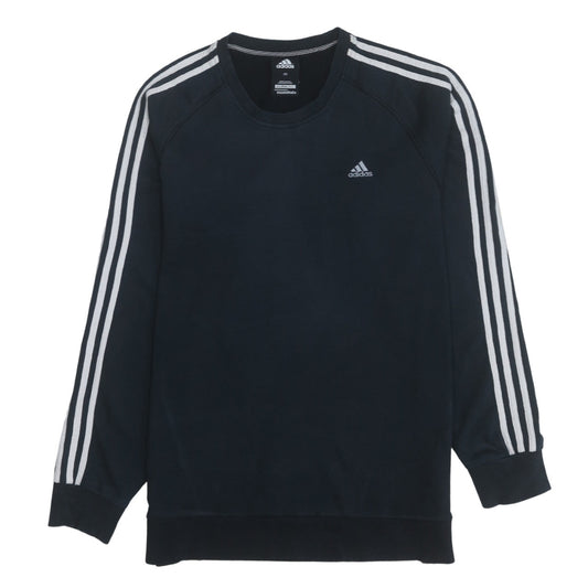 Adidas Mens Black Climalite Crew Neck Pullover Sweatshirt L