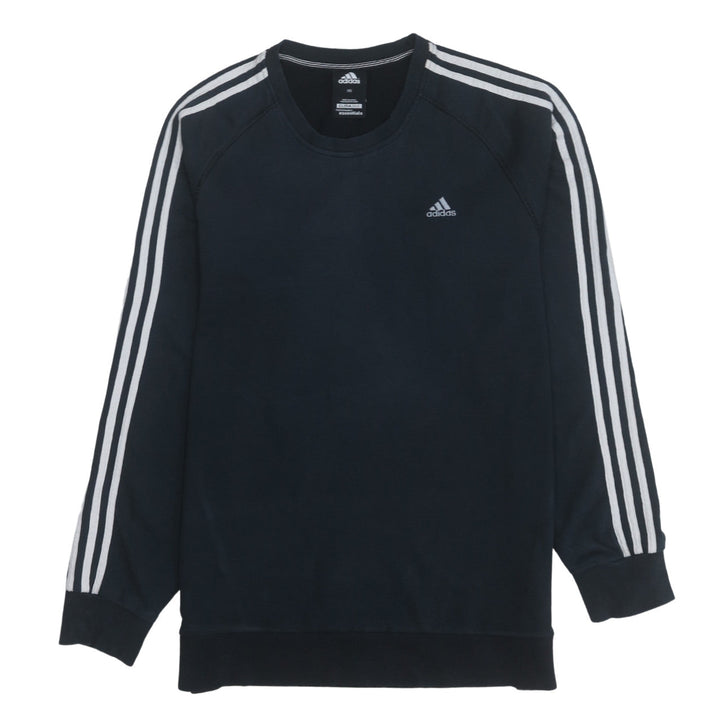 Adidas Mens Black Climalite Crew Neck Pullover Sweatshirt L