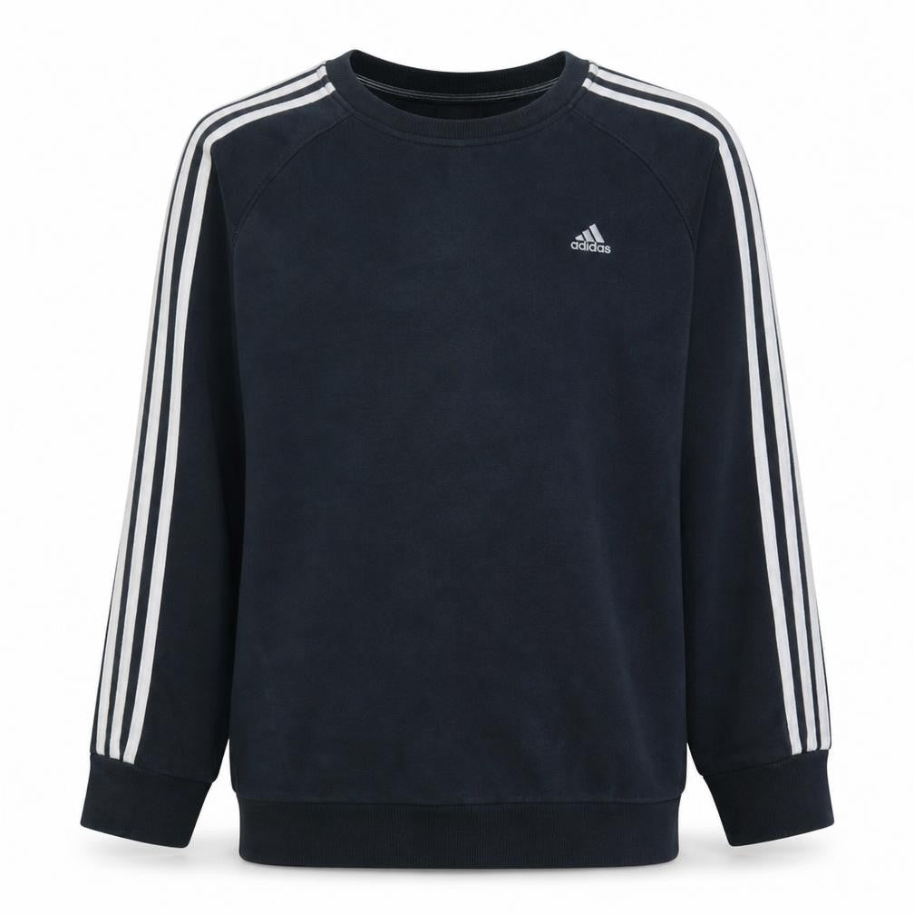 Front view of Adidas men’s black climalite crew neck pullover sweatshirt l