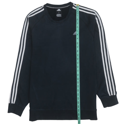 Adidas Mens Black Climalite Crew Neck Pullover Sweatshirt L