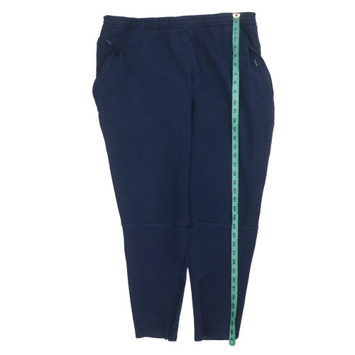 Adidas Men’s Blue Jogger Sweatpants L Tapered Fit Active Trousers