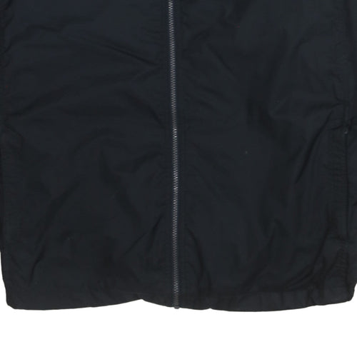 Adidas Mens Black L Windbreaker Zip Jacket Lightweight Sportswear