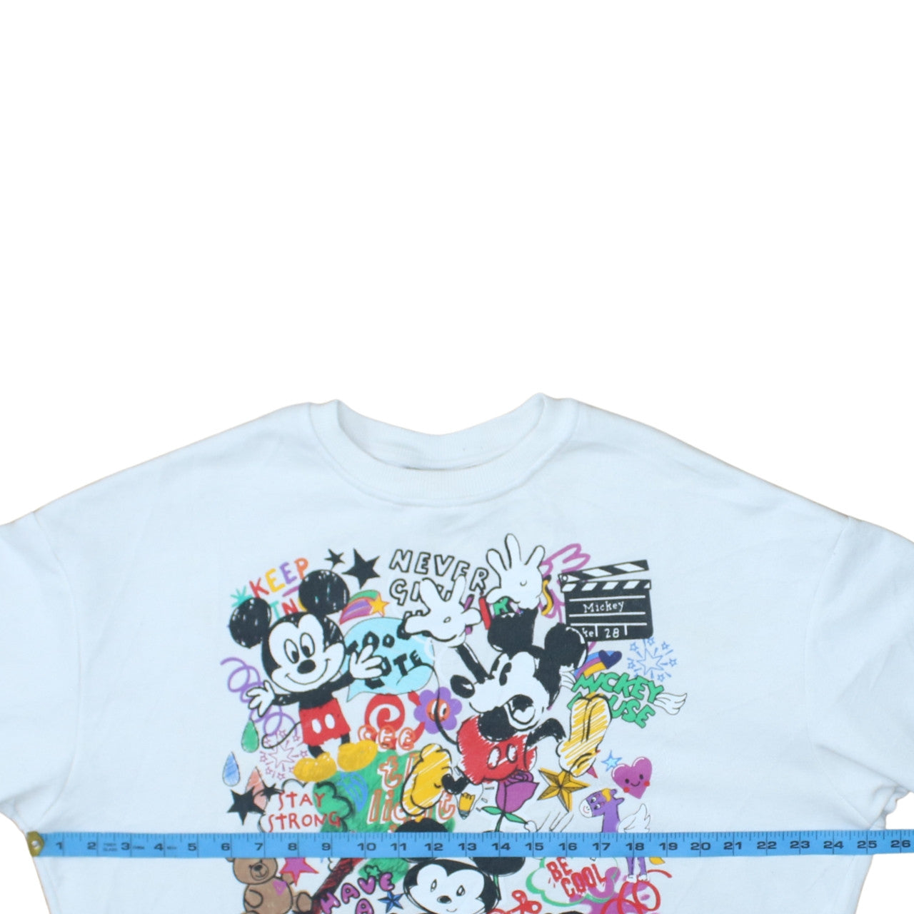 Primark Disney Mickey Mouse White Crew Neck Sweatshirt Women S 10/12