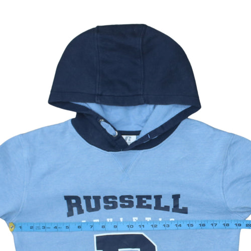 Russell Athletic Boys Blue Pullover Hoodie 12-13 Years Regular Fit