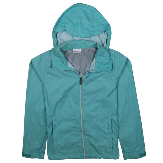 Columbia Women Blue Hooded Windbreaker Jacket M Lightweight Outdoor