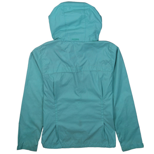 Columbia Women Blue Hooded Windbreaker Jacket M Lightweight Outdoor