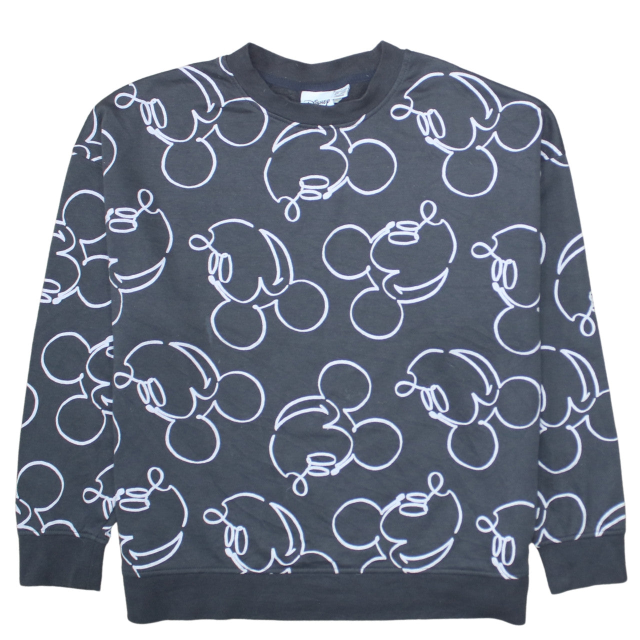 Disney Primark Women Black Mickey Mouse Sweatshirt Size L 14/16