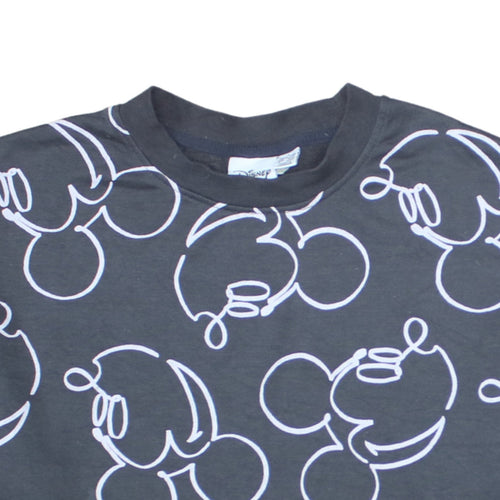 Disney Primark Women Black Mickey Mouse Sweatshirt Size L 14/16