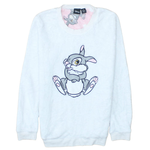 Disney Women White Thumper Fleece Pyjama Top S