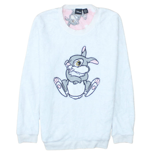 Disney Women White Thumper Fleece Pyjama Top S
