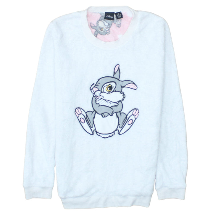 Disney Women White Thumper Fleece Pyjama Top S