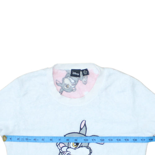 Disney Women White Thumper Fleece Pyjama Top S