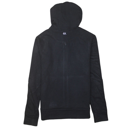 Calvin Klein Men Black Full Zip Hoodie Size S Logo Fleece