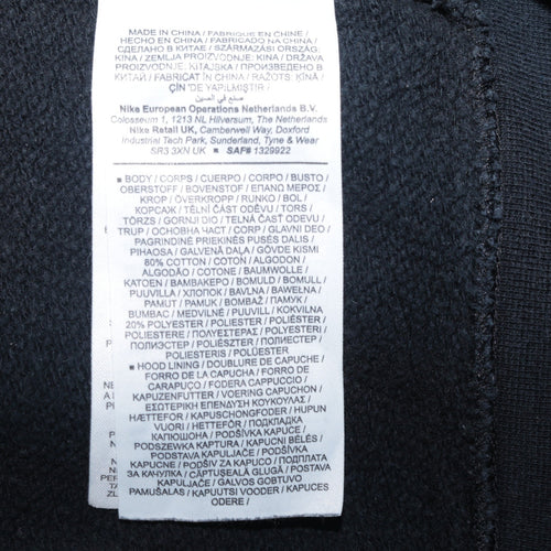 Nike Men's Black Pullover Hoodie Small Regular Fit Fleece