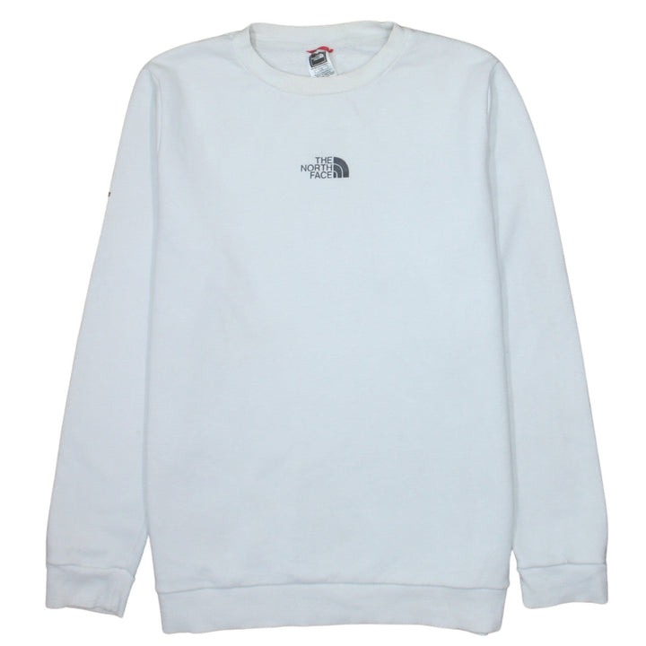 The North Face Womens White Cotton Blend Crew Neck Sweatshirt L