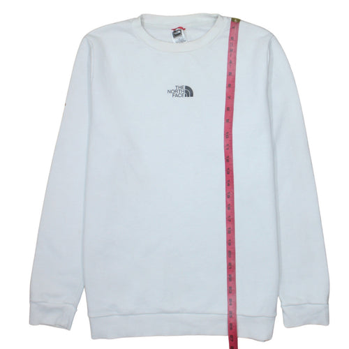 The North Face Womens White Cotton Blend Crew Neck Sweatshirt L