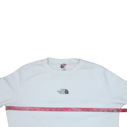 The North Face Womens White Cotton Blend Crew Neck Sweatshirt L