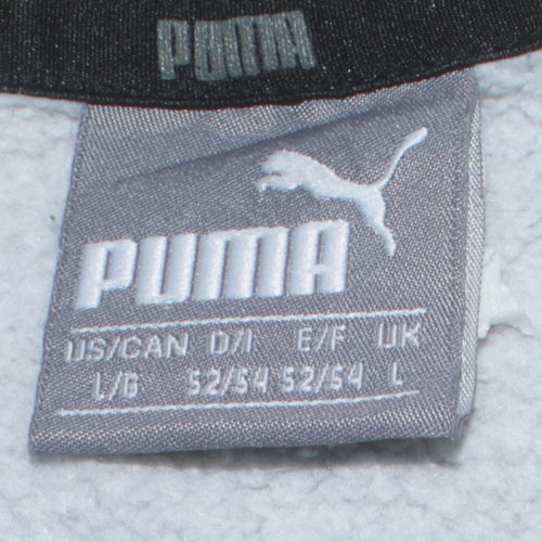 Puma Men's Grey Logo Crew Neck Pullover Sweatshirt Size L
