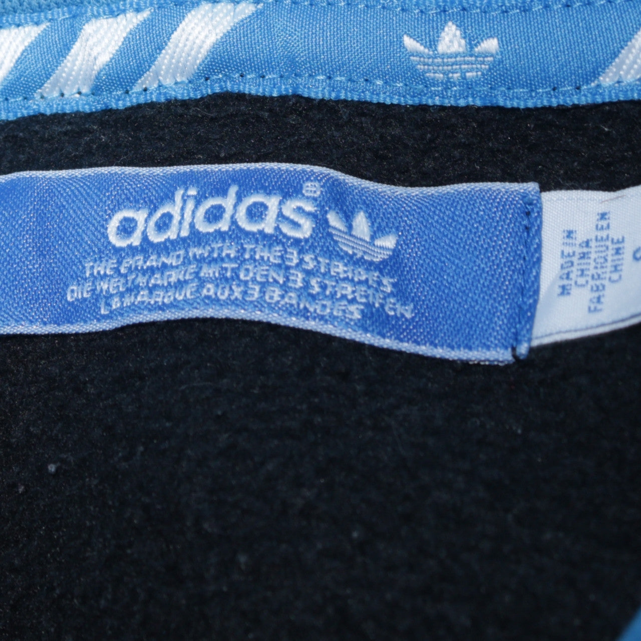 Adidas Men's Black XL Pullover Hoodie with Blue Logo