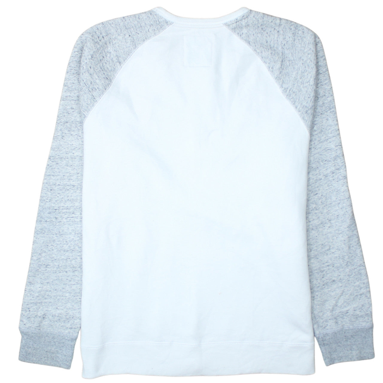 Hollister Men’s White Grey Logo Sleeve Pullover Sweatshirt XL