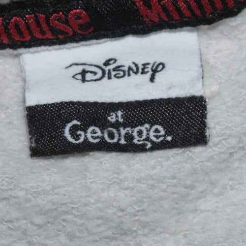 Disney at George Girls Grey Minnie Mouse Animal Print Pullover Sweatshirt XL