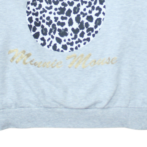 Disney at George Girls Grey Minnie Mouse Animal Print Pullover Sweatshirt XL