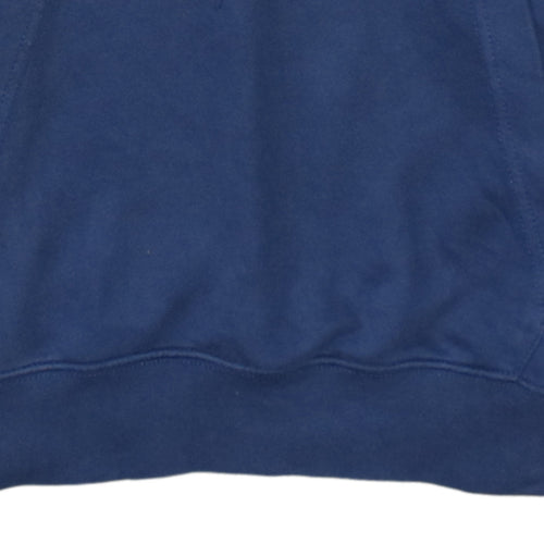 Nike Men's Blue and Red Pullover Hoodie Size S Cotton Blend