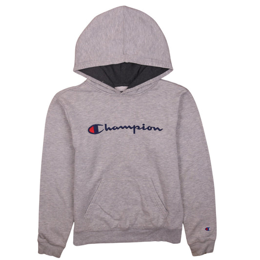 Champion Womens Grey XL Pullover Hoodie with Logo Detail