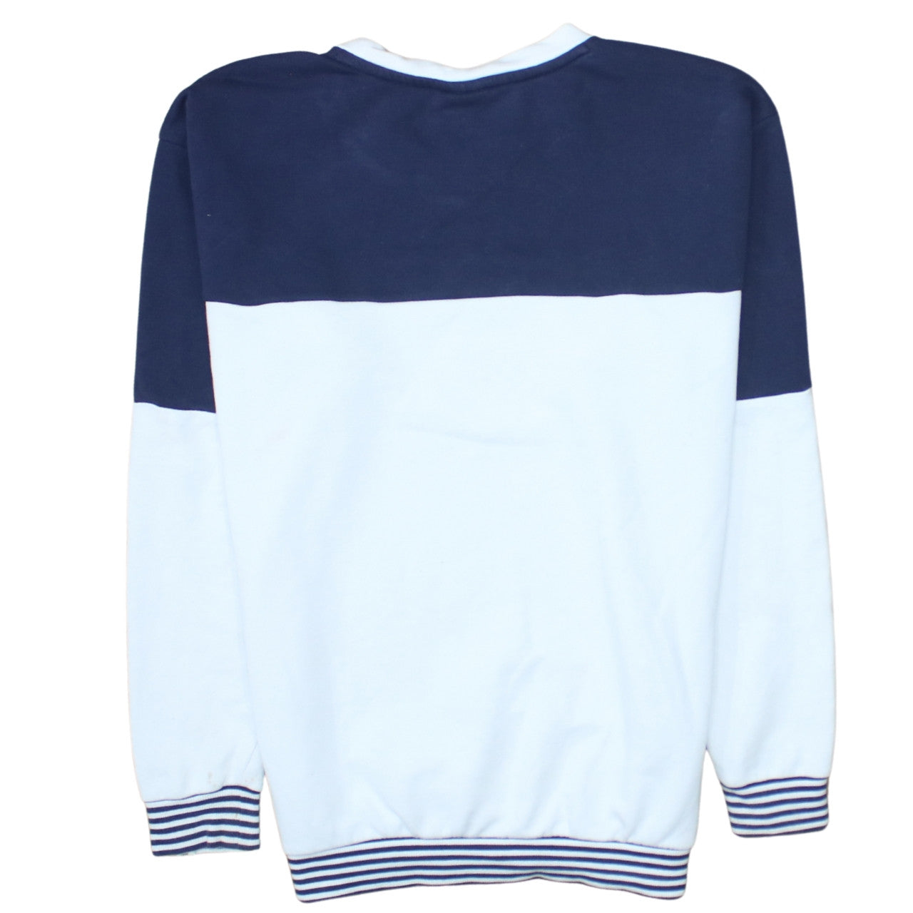 Puma Womens White Blue Size 10 Crew Neck Pullover Sweatshirt