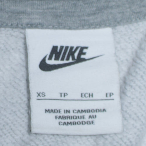 Nike Men's Grey Pullover Hoodie XS Regular Fit Sportswear