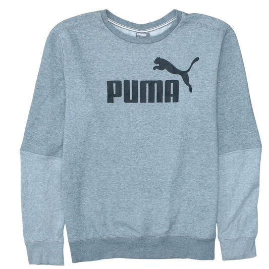 Puma Men’s Grey Crew Neck Logo Sweatshirt Size M