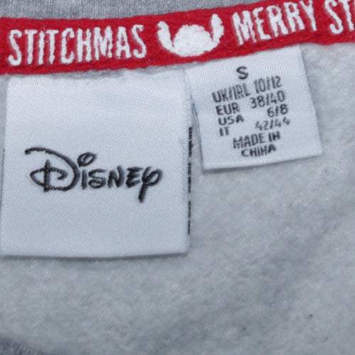 Disney Women Grey Christmas Stitch Sweatshirt Size S