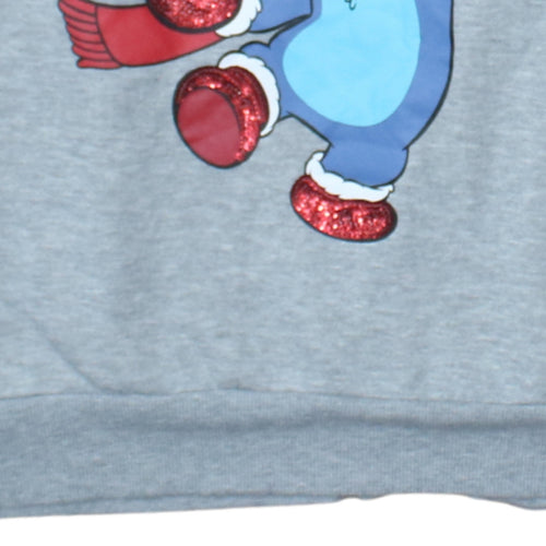 Disney Women Grey Christmas Stitch Sweatshirt Size S