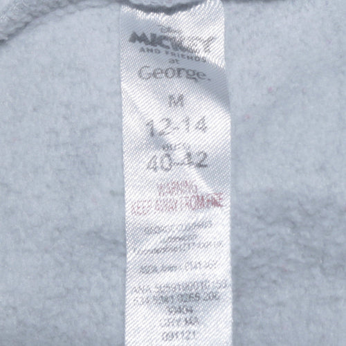 Disney Mickey & Friends Grey Hoodie Women 12-14 Medium Pullover