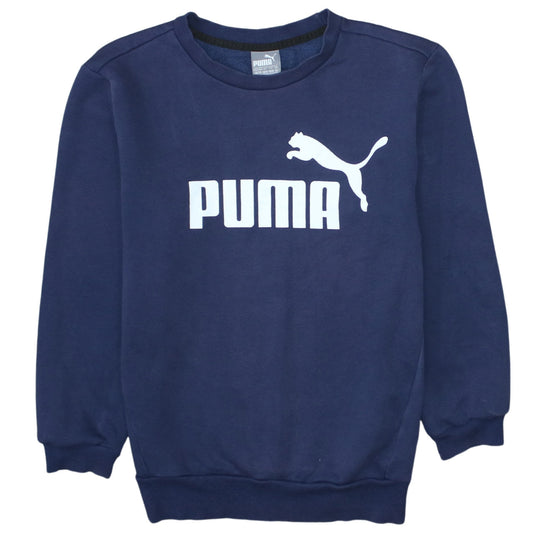 Puma Men's Blue Crew Neck Pullover Sweatshirt XS