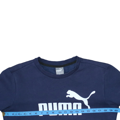 Puma Men's Blue Crew Neck Pullover Sweatshirt XS